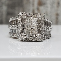 14K 3.00ctw Cluster Diamond Ring