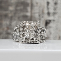 14K 3.00ctw Cluster Diamond Ring