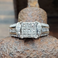 1.75ctw Diamond Cluster Engagement Ring