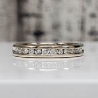 14K Diamond Wedding Band