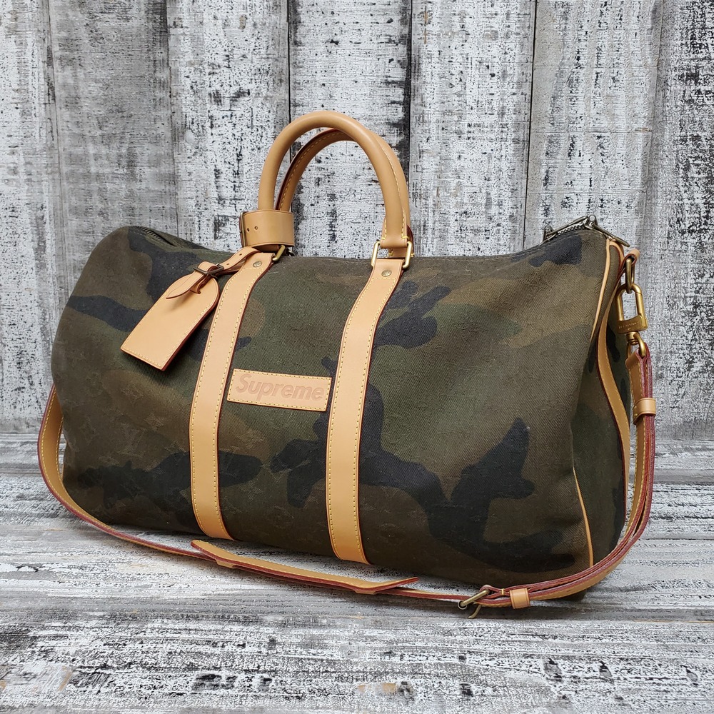 Pre-owned Supreme Louis Vuitton X Keepall Bandouliere 45 Camo