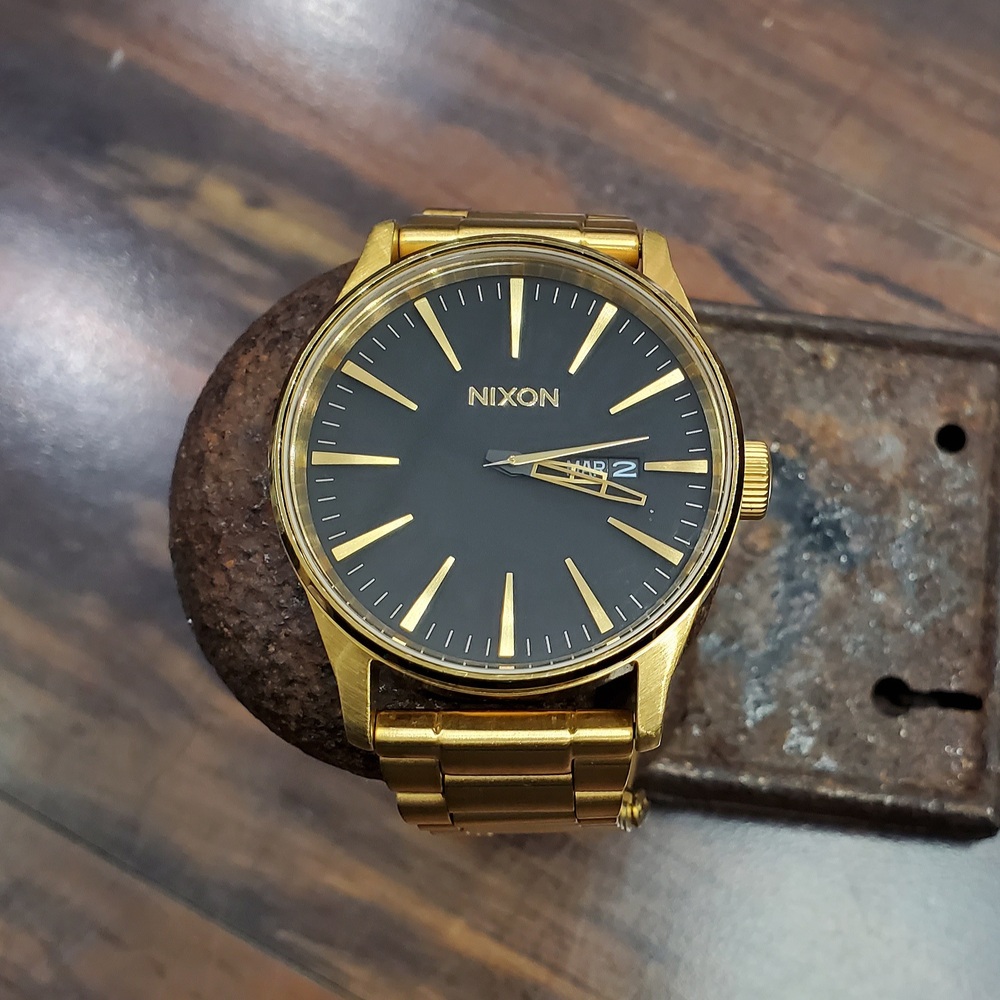 Nixon The Sentry SS Gold Tone Watch