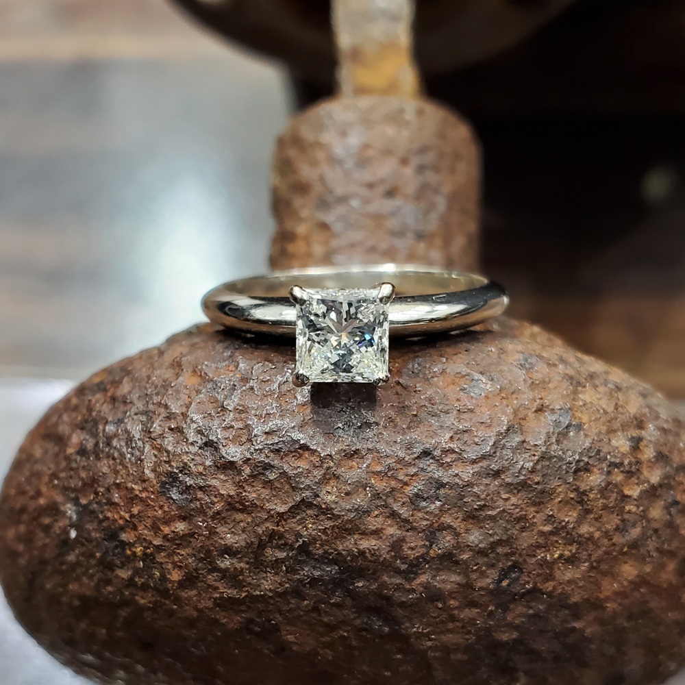 .85ct Princess Cut Diamond Solitaire Ring