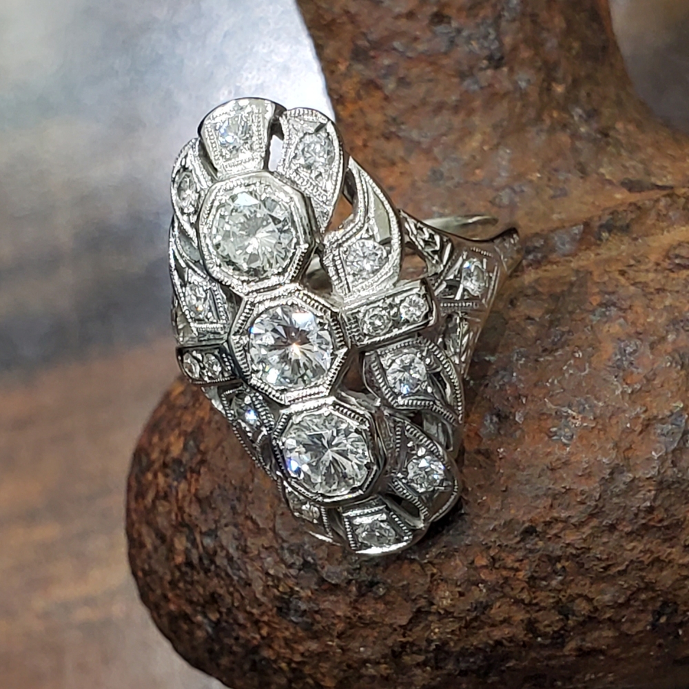 1.33ctw Vintage Diamond Ring 