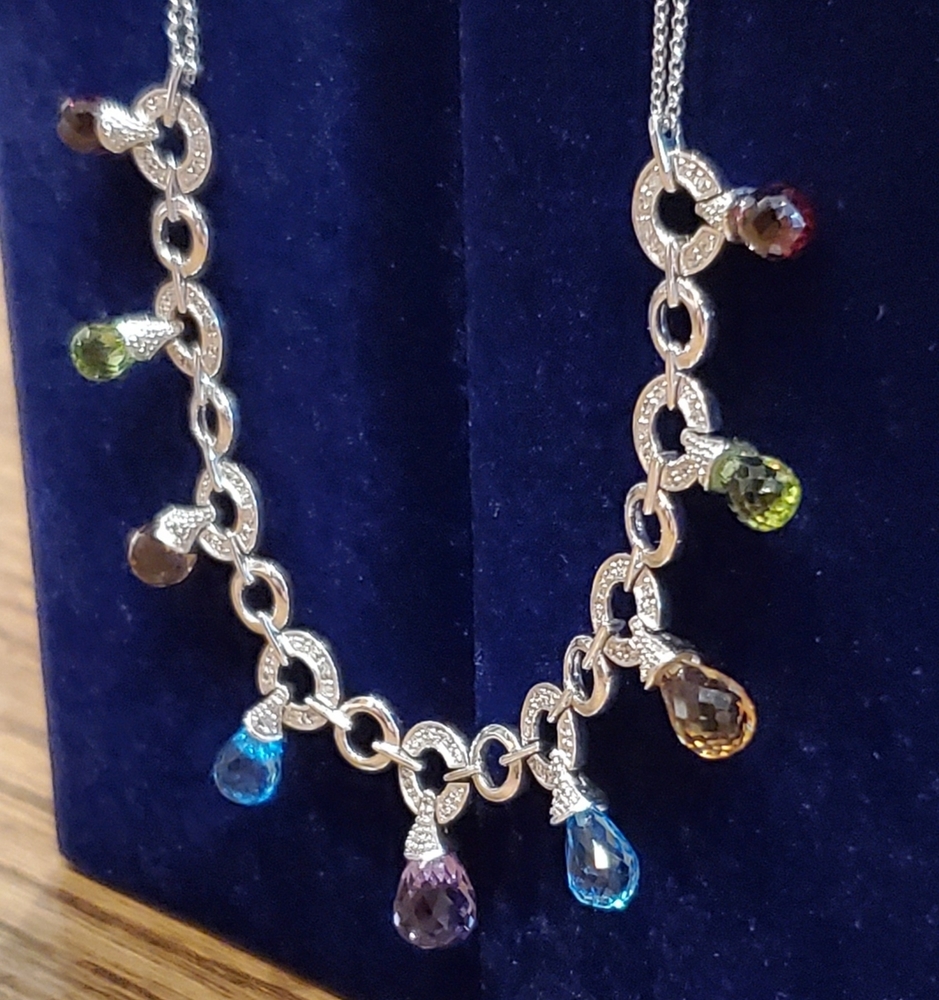 Multi Colored Stone and Diamond Necklace | Dynasty Jewelry and Loan