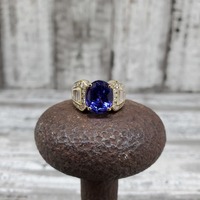 18k Tanzanite and Diamond Ring