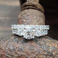  2.00ctw IGI Certified Diamond Engagement Ring + Matching Band