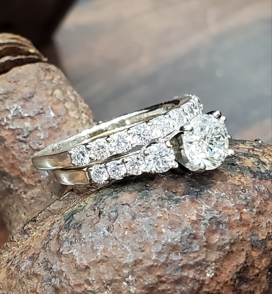  2.00ctw IGI Certified Diamond Engagement Ring + Matching Band