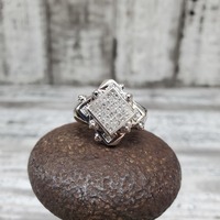 14K 1.15ctw Diamond Cluster Ladies Ring 