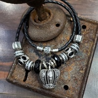 Pandora 12 Bead and Crown Necklace