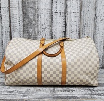Louis Vuitton Damier Azur Keepall Bandouliere 55 