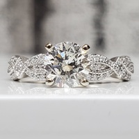 1.34ctw Diamond Twisted Shank Engagement Ring