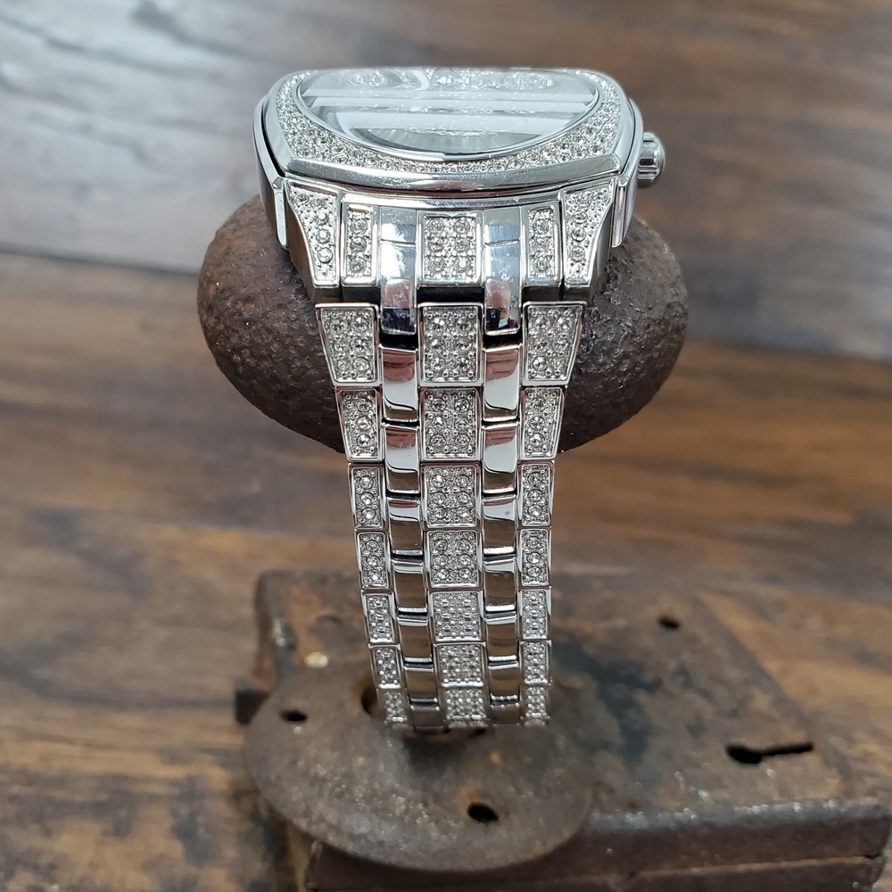 Bulova Men's Phantom Crystal Pave Stainless Steel Watch 96B296