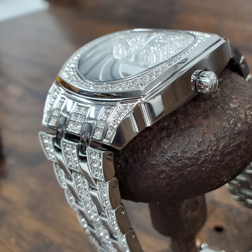 Bulova Men's Phantom Crystal Pave Stainless Steel Watch 96B296