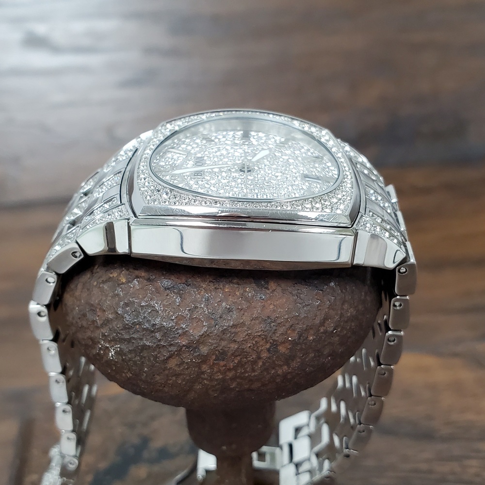 Bulova Men's Phantom Crystal Pave Stainless Steel Watch 96B296