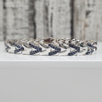 Versace 18K Sapphire V Design Bracelet 