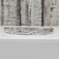 14K Diamond Bangle Bracelet 