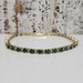 10K Square Emerald Diamond Bracelet