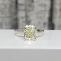 14K Radiant Cut Diamond Solitaire Ring