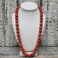 18K Diamond Pin / Attachable Pendant w/ Coral Necklace 