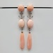  Scala Gioielli 18K Pink Coral Dangle Earrings