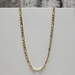 24.25" 14K Solid Figaro Link Necklace