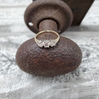 14K .60ctw Diamond 3-Stone Ring