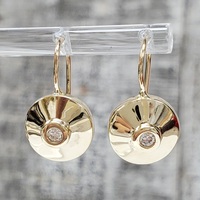 14K Fancy Circular Diamond Earrings