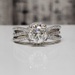 18K Diamond Split Shank Ring