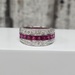 18K Square Rubies + Diamond Ring