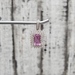 18K Pink Stone Diamond Pendant 