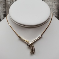 18" Diamond Fancy Necklace w/ Attached Pendant