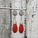 $1500 14K Diamond Coral Dangle Earrings