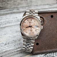 Rolex Datejust 36MM Salmon Anniversary Diamond Dial Watch