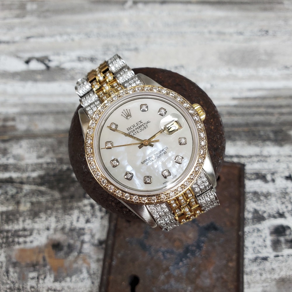 Uforenelig Kro Også Rolex 1601 36mm Datejust Bust Down Diamond Watch | Dynasty Jewelry and Loan