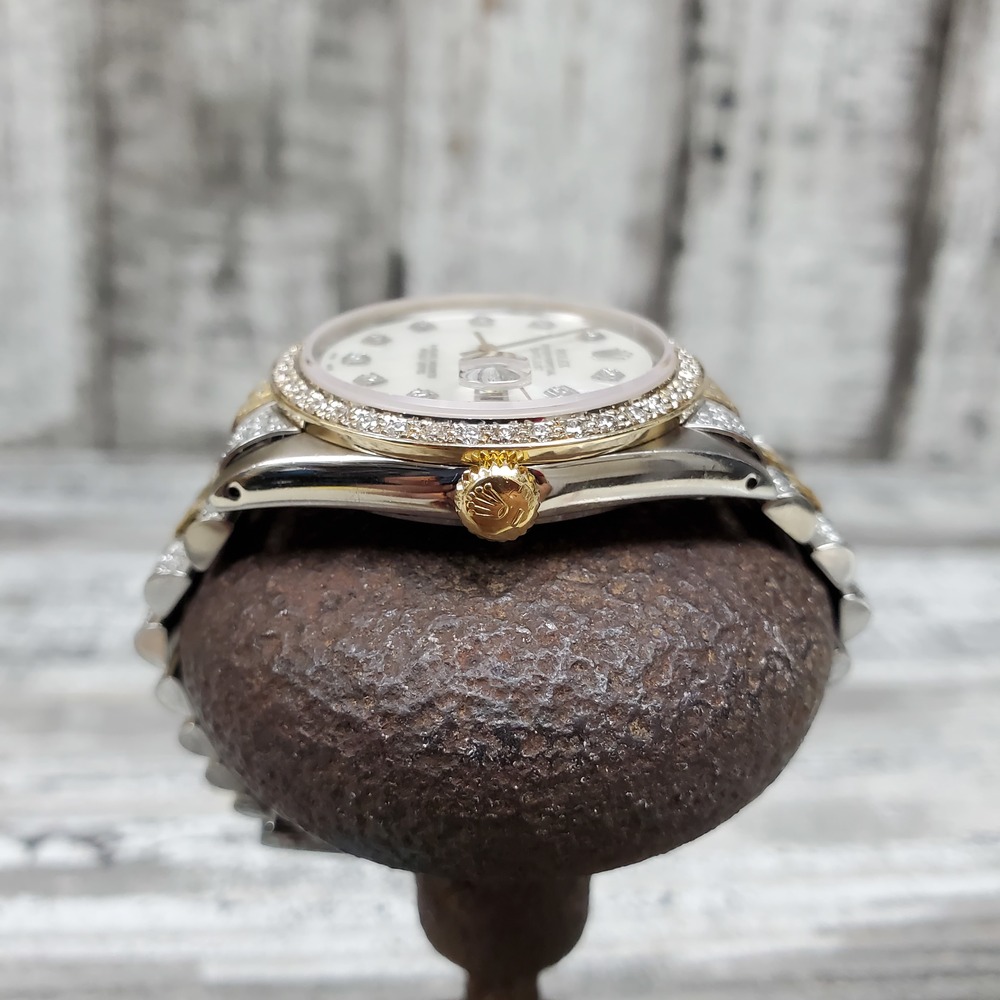 Rolex 1601 36mm Datejust Bust Down Diamond Watch