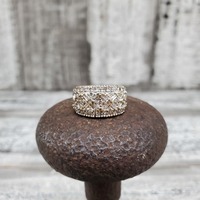 14K 1.25ctw Diamond Fancy Cluster Ring 