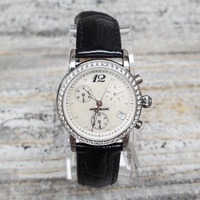 Montblanc Star Lady Chronograph Diamond Bezel SS Watch 7039 