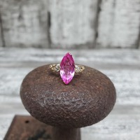 14K Pink Marquise Colored Stone Ring