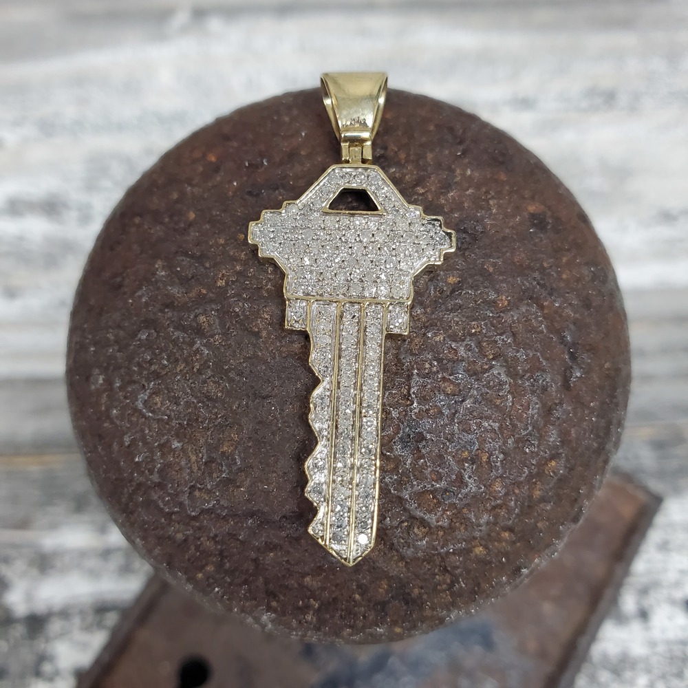 10K .60ctw Diamond Cluster Key Pendant Dynasty Jewelry and Loan