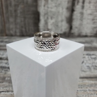 Wide Fancy Design Band Ring