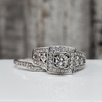 14K .87ctw Diamond Wedding Set