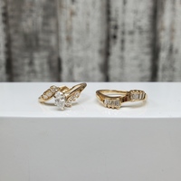 14K Diamond Wedding Set