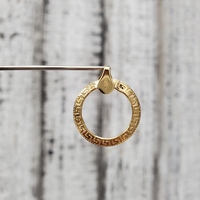 14K Meander Design Circle Pendant