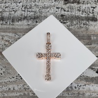 10K 2.75ctw Diamond Cross Religious Pendant 