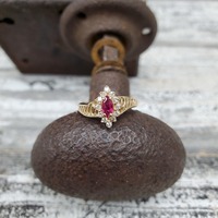 14K Ruby and Diamond Ring 