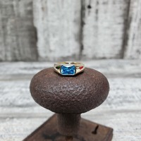 14K Blue Stone Ring