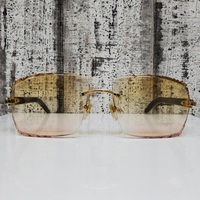 Cartier Sunglasses Rose Rimless White Horn CT0030