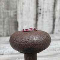 14K Ruby and Diamond Band Ring