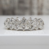 14K Diamond Cluster Ring